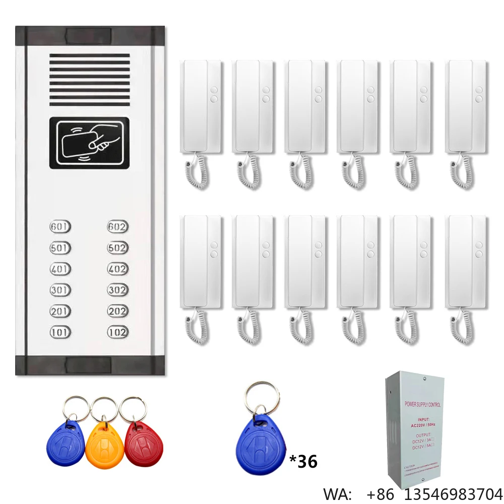 Multi Apartment Audio Door Phone Intercom System Wired Audio Door Phone Intercom With Telephone for Flat Rooms