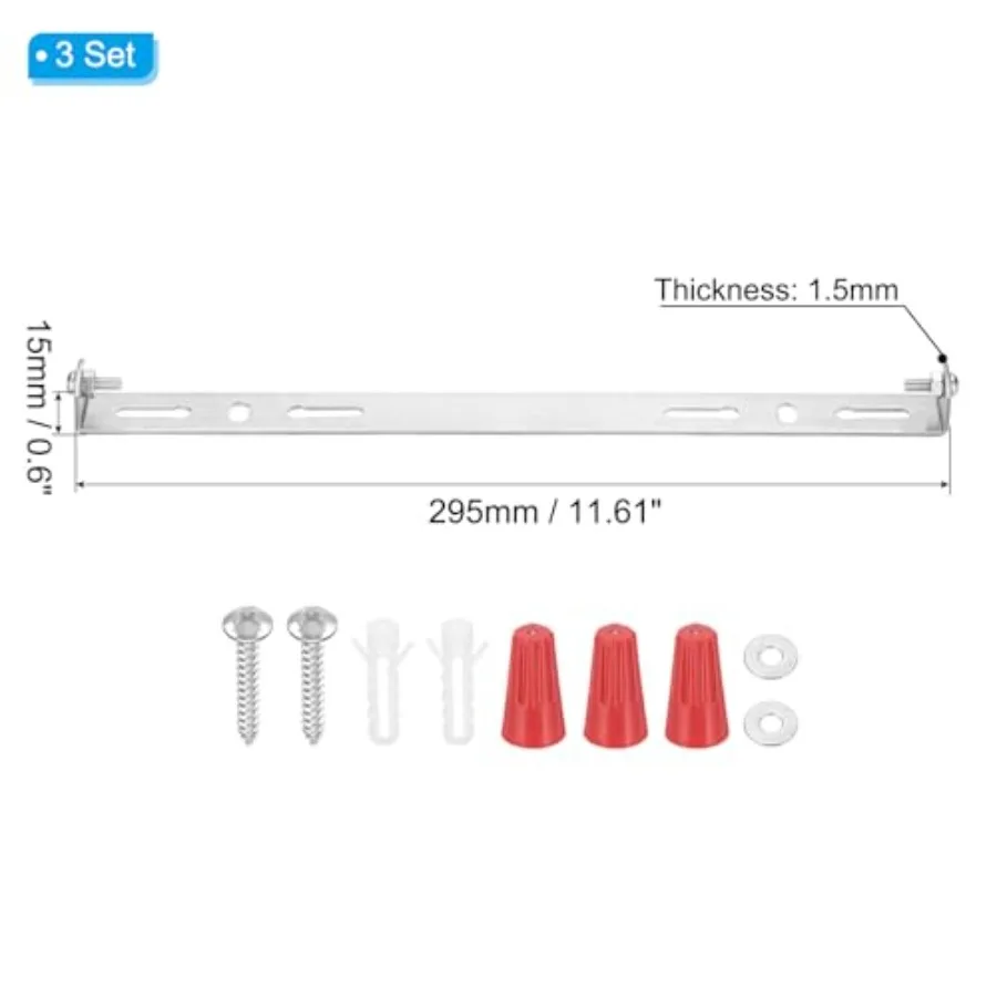 Universal Light Fixture Mounting Bracket Kit, 3 Set Light Crossbar Ceiling Light Plate with Screw for Wall Lights Ceiling Light