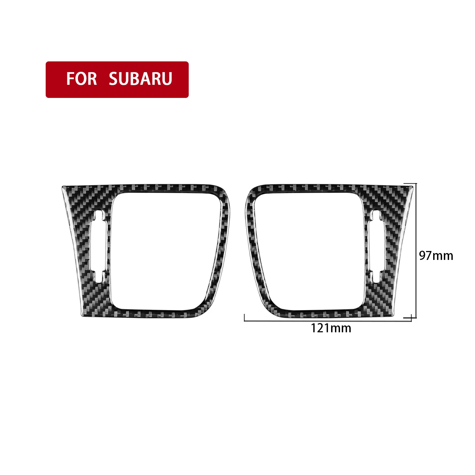 Real Carbon Fiber Car Accessories Dashboard Air Vent Cover Soft Sticker For Subaru Legacy/Outback 2005 2006 2007 2008 2009 5