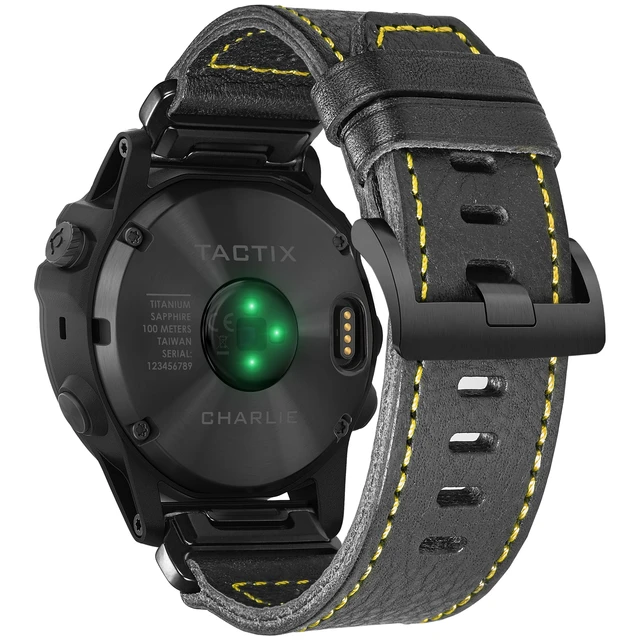 Hemsut Quickfit Garmin Watch Bands Black Yellow Leather Strap Bracelet For Fenix 7 6 5 MARQ Instinct Tactix 20mm 22mm 26mm AliExpress