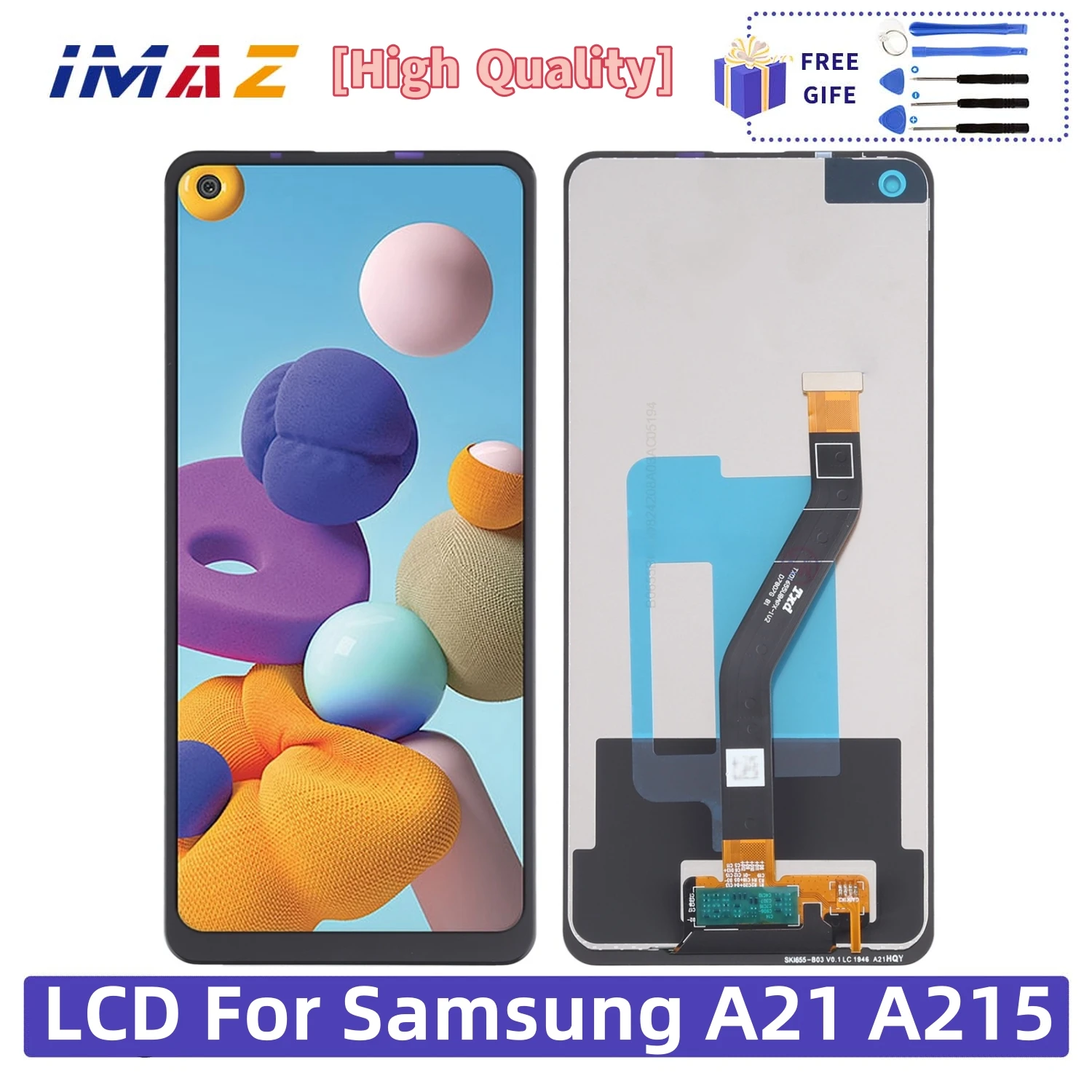 6.5“ High Quality For Samsung Galaxy A21 Lcd A215 SM-A215U LCD Display Touch Screen Digitizer Glass Assembly For samsung A21 Lcd