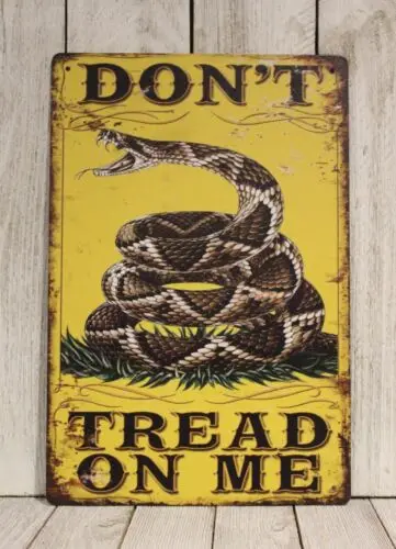 Gadsden American Flag Blechschild Metallposter Dont Tread on Me Gun Rights Shop XZ-Aluminium