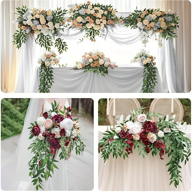4pcs Italian Ruscus Artificial Vines Garland-Durable Plastic Greenery Decor for Home, Wedding, Party, Easter Festival Wall Decor - view 6