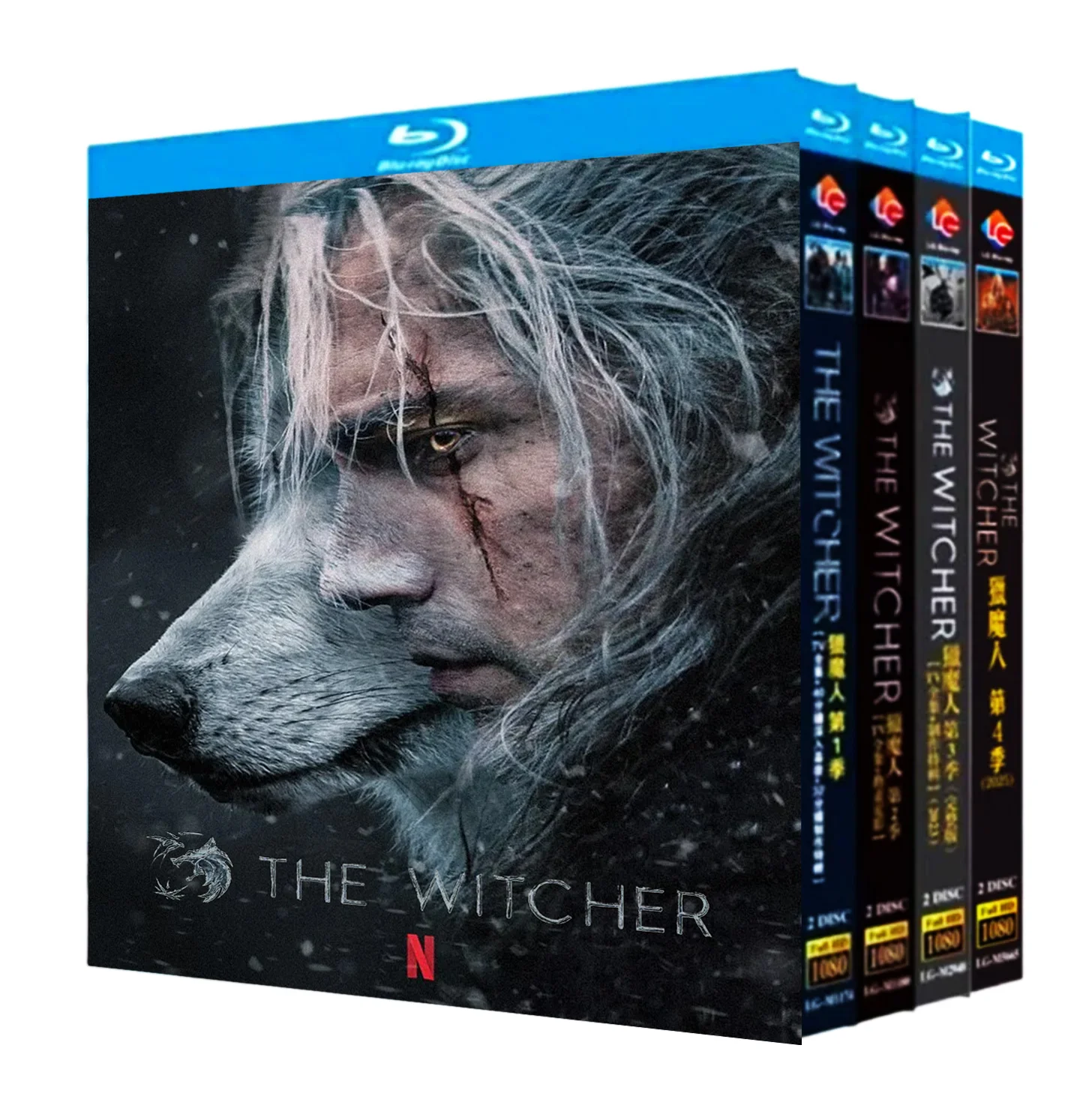 The Witcher Staffel 1-4: BD 8-Disc All Region Box Set Englische Audio Blu-ray Disc High Definition BD