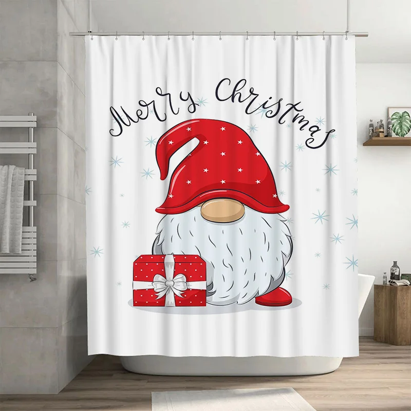 

Tuniu очаровательный рождественский гном занавеска для душа в ванной комнате праздничный декор милый праздничный подарок лесной дух домашний текстиль Wat