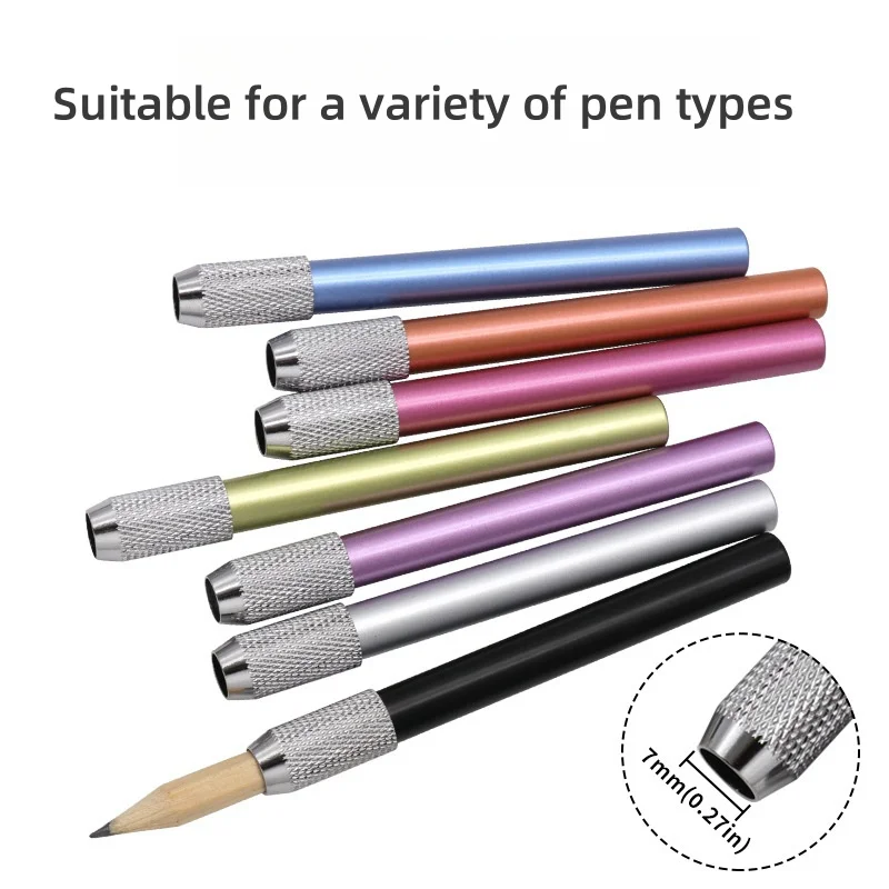 Metal color rod single-ended pencil extender Pencil extension receiver Pencil extension rod pencil sleeve