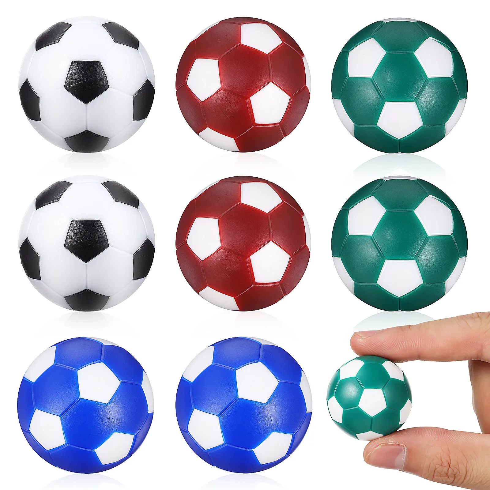 

8Pcs Small Foosball Balls Replacement for Table Football Games Realistic Design Color Assorted Smooth Surface Party Favors