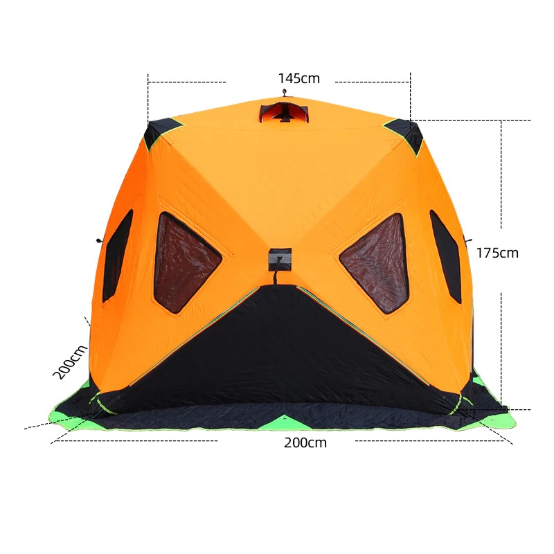 

Cold Resistance Winter Fishing, Shelter Tent1-2 Persons Heat Insulation Winter Ice Cube Fishing Shelter Tent To Warm/