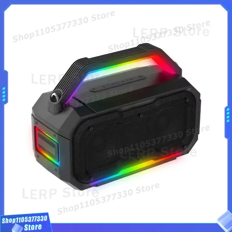 Portable Wireless Speaker Removable Battery Outdoor Subwoofer AUX USB TF LED Support Stage Performance Sound System Device