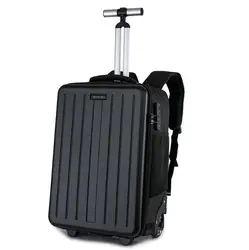 Men carry on hand Luggage Trolley bag suitcase Men Travel Trolley Bag Wheels Business Unisex Rolling backpack Luggage Suitcases