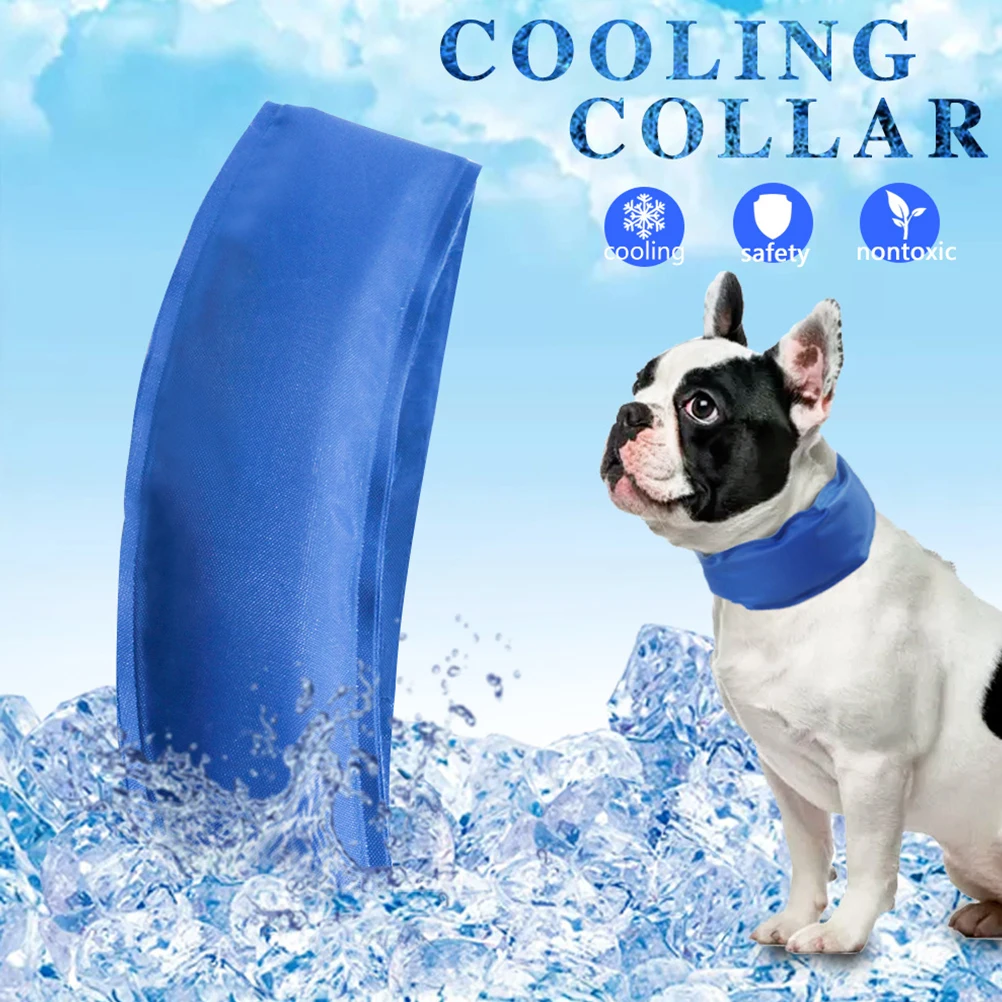 

1 pc Summer Cooling Dog Collar Neckerchief Dog Ice Collar Outdoor Party Wear Premium Material Comfortable Large M