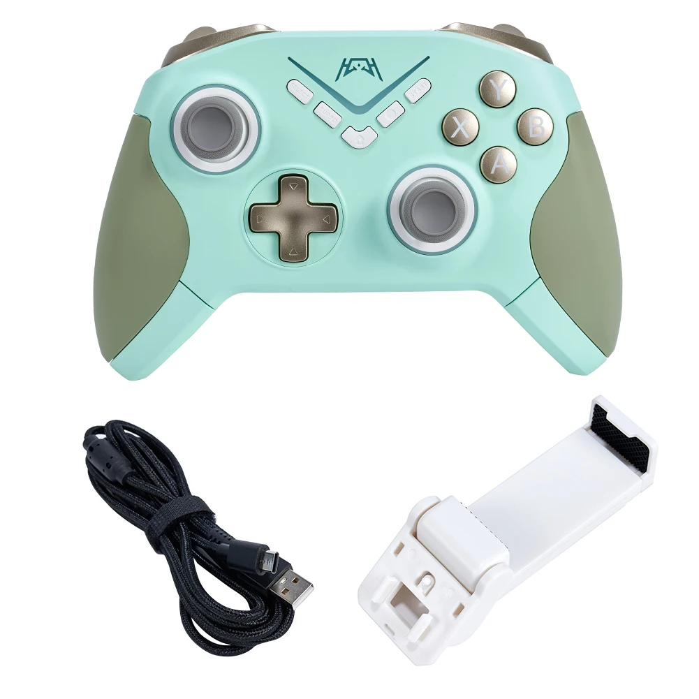 สําหรับสวิทช์คอนโทรลเลอร์เกมไร้สายบลูทูธ/2.4G/คอนโซลแบบมีสายControllerการสั่นสะเทือนRGBสําหรับAndroid/iOS/PC/PS3/PS4