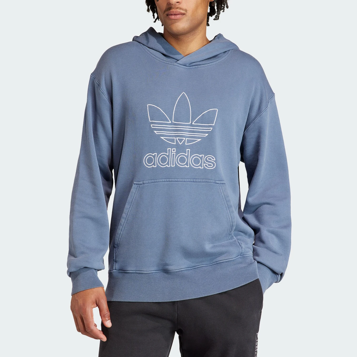 Adidas genuine clover men's sports loose hooded sweatshirt IR7991