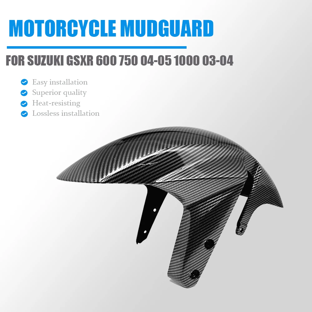 

motorcycle mud Guard For SUZUKI GSXR 600 750 04-05 1000 03-04 Front fender carbon paint Accessories