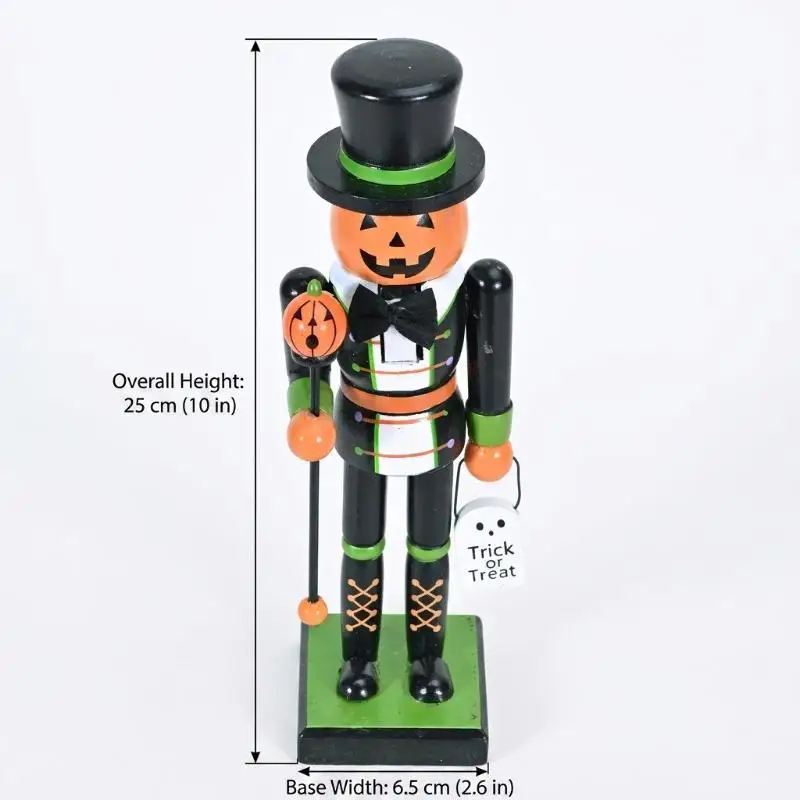 Halloween Wooden Nutcracker Wooden Nutcracker Figures Holiday Decor Goody Bag Fillers Spooky Decor Figurine for Home Display
