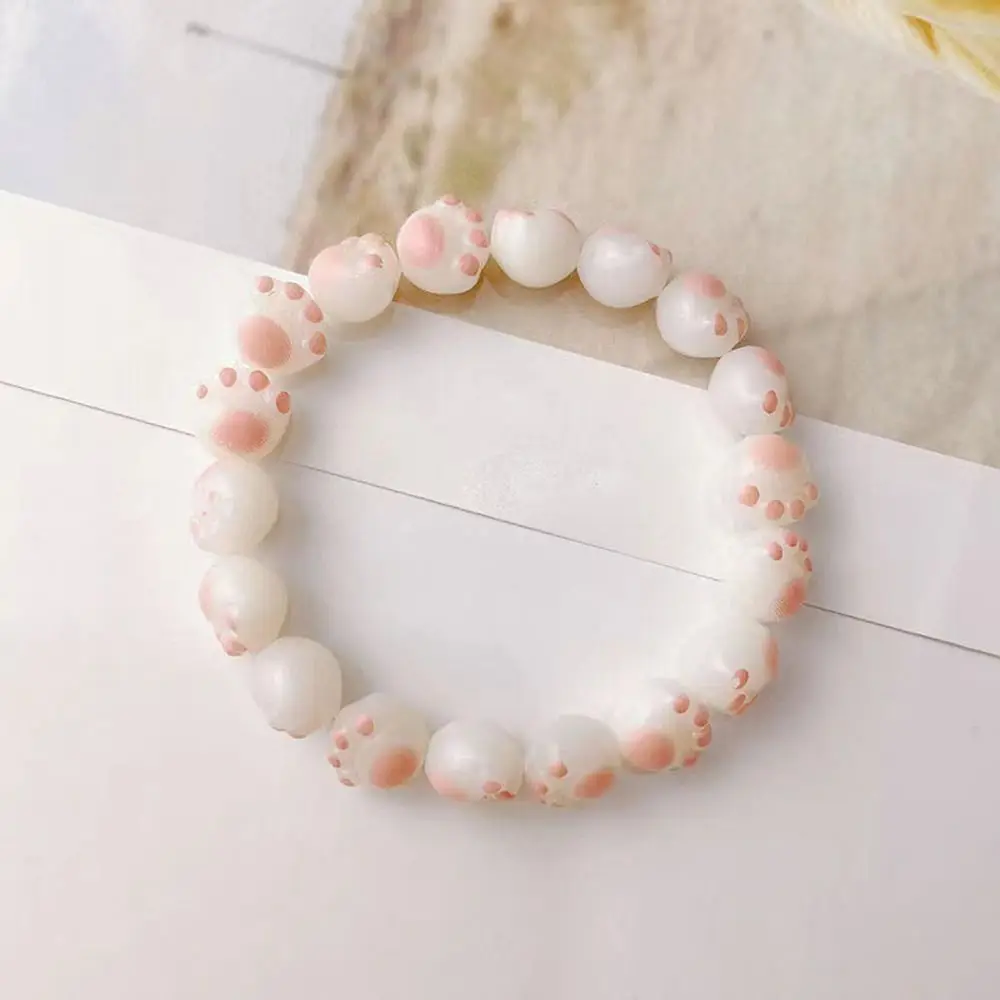 Delicate Sweet Trendy Beads Handmade Niche Design Resin Fashion Jewelry Ins Style Bracelet Women Bracelet Hand Rope Hand Strap