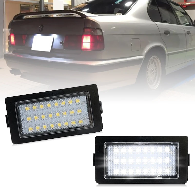 2Pcs For BMW 7-Series E38 740i 740iL 750iL 1995-2001 White LED Number License Plate Light