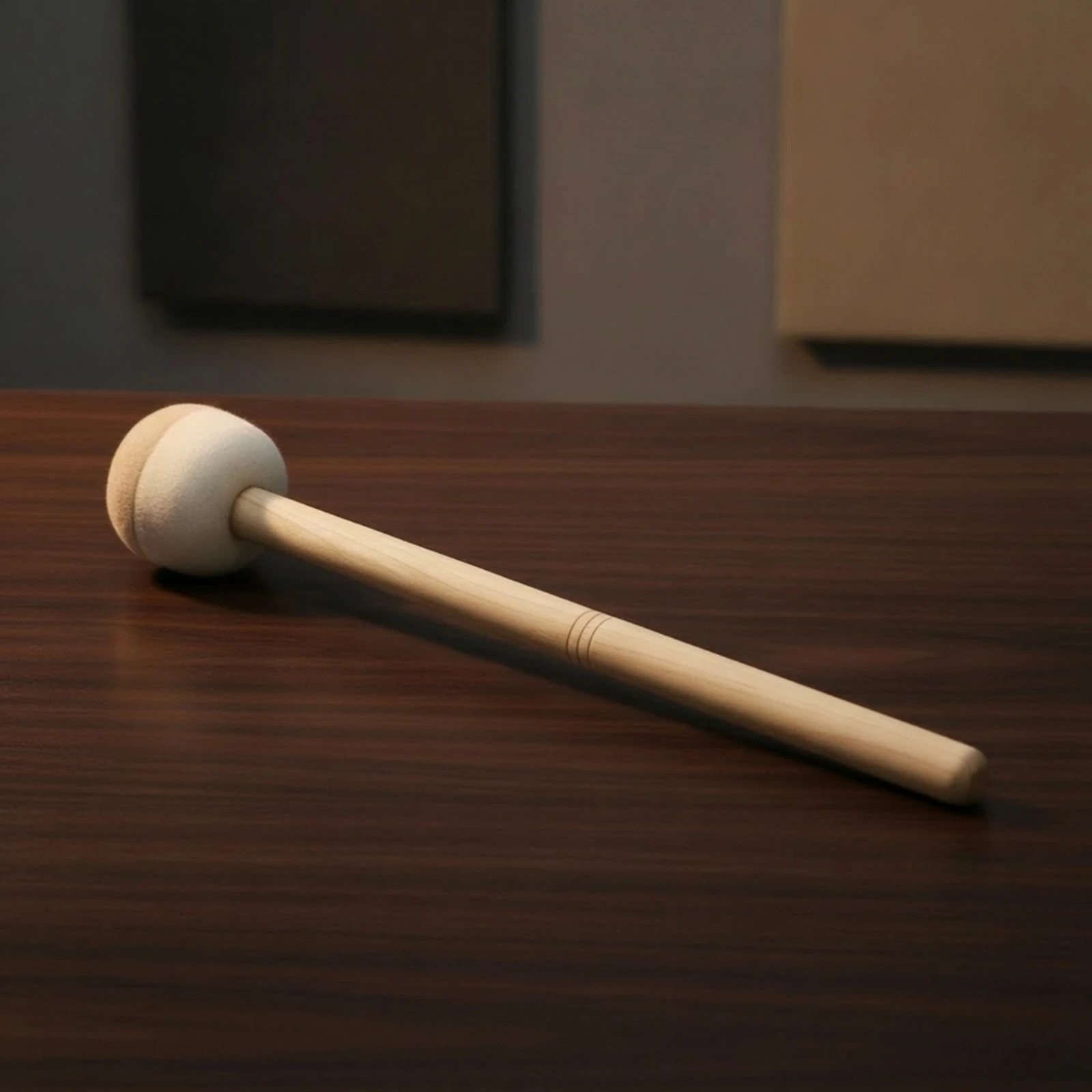 Marching Drum Mallet Two-Tone Drum Mallet with Felt Head Percussion Stick Lightweight Drumstick Sturdy for Drummers