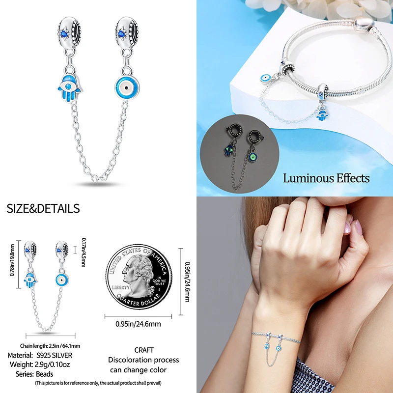 2023 New in Original Style Animal Dog And Bee Safety Chain Fits Pandach Bracelet For Women Silver Jewelry Party Birthday Gift