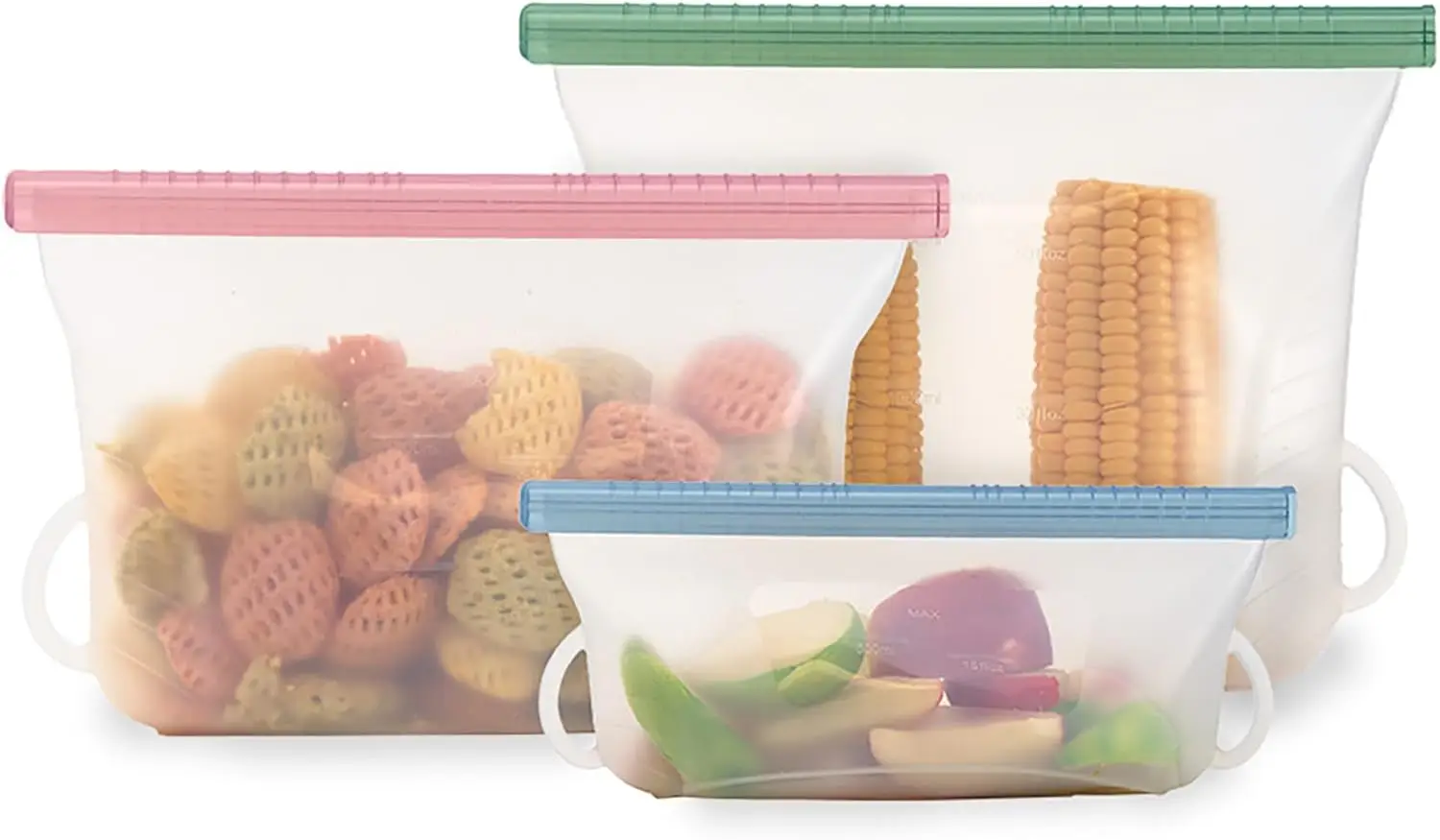 

Steam + Store Bags, Reusable Silicone Bags. Microwave Safe Food Storage Bags for Steaming & Reheating and Storing, BPA Free –