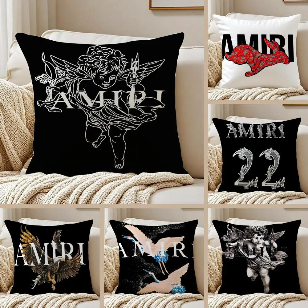 

Модная декоративная наволочка A-AMIRI Art из шелковистого коротковорсового плюша с двусторонним принтом для дивана, на все сезоны, для домашнего декора, подарок