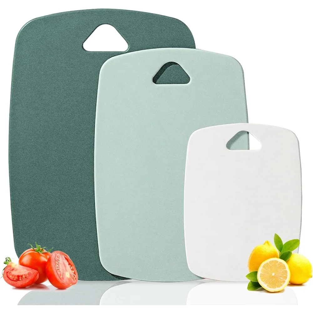 Antibacterial Cutting Board, Non-Slip Plastic Chopping Board for Vegetables Fruits Baby Food, Mold Proof Kitchen Board