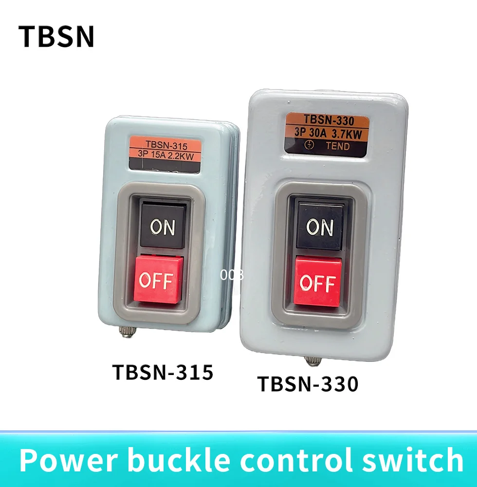 TBSN-315  330 Power Buckle Switch 380V Three Phase Start Switch Control Button Box