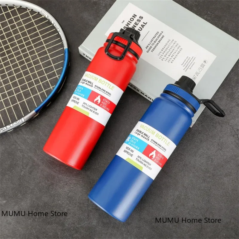 600 مللي/800 مللي زجاجة تُرمُس الفولاذ المقاوم للصدأ كوب حراري للسيارة يحافظ على البرد والحرارة كوب حراري رياضي معزول قارورة مفرغة #5