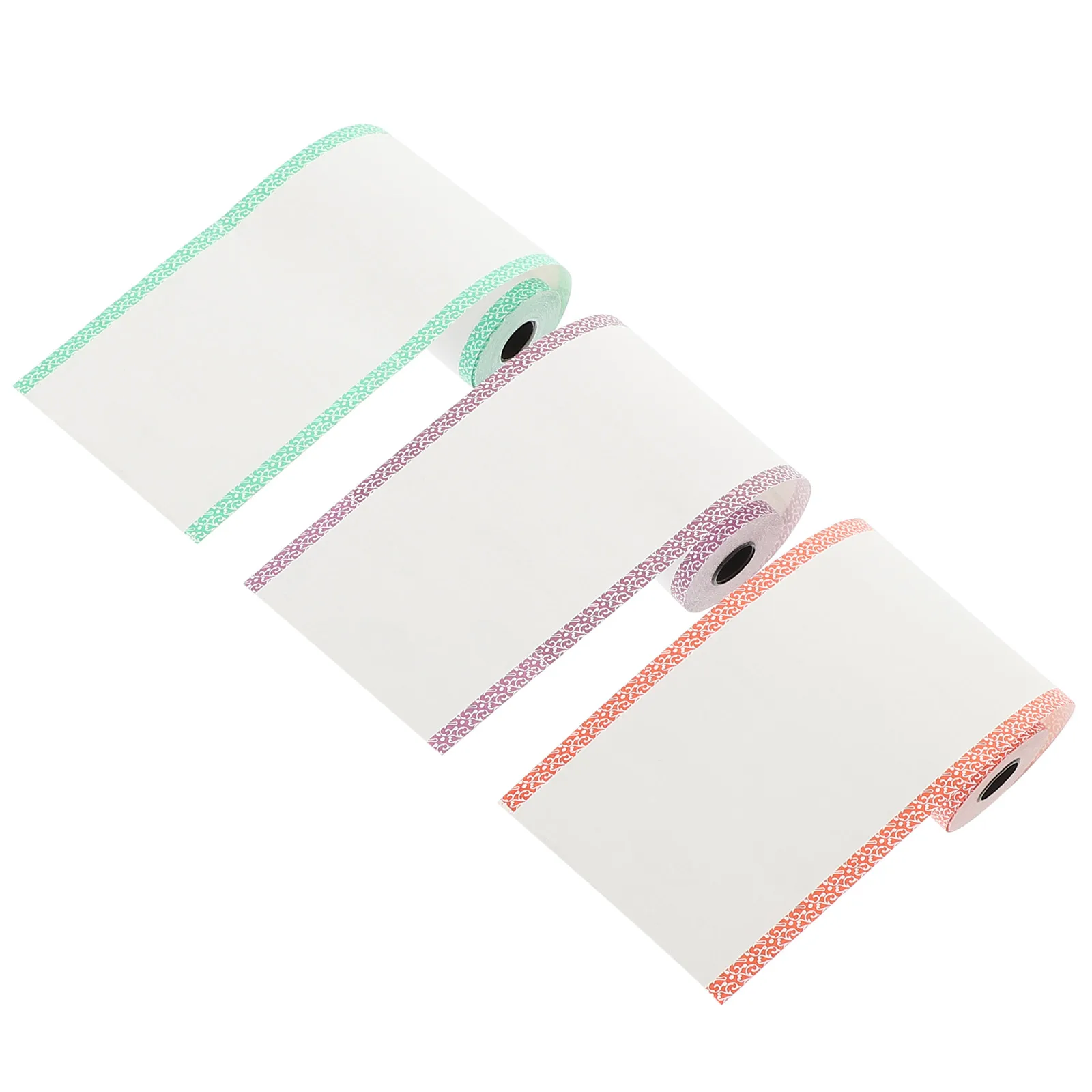 

3 Rolls Cash Register Thermal Paper Refill Self-adhesive Multicolor Mini Printer