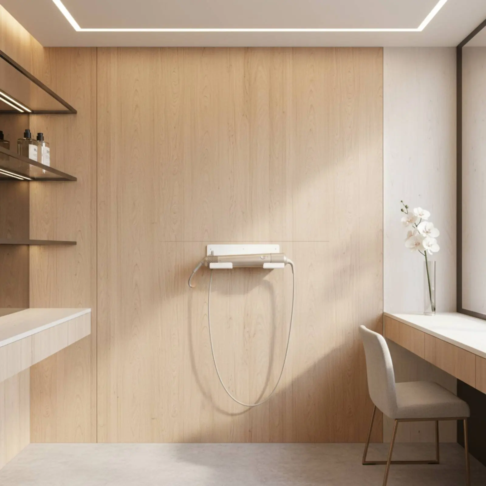 Hair Straightener Storage Rack Space-Saving Wall Hair Straightener Holder Curling Wall-Mounted Iron Mount Easy to Install view 5