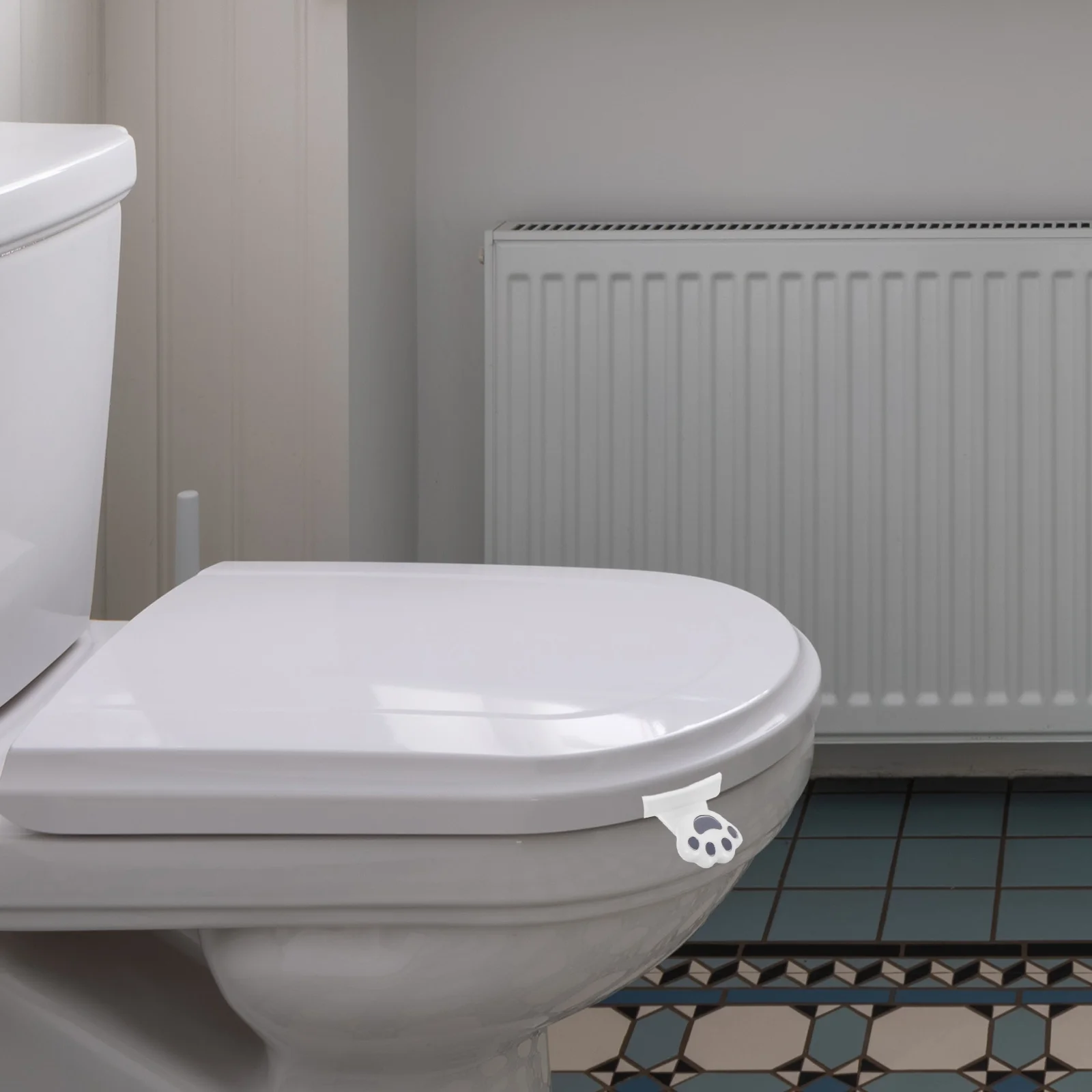 Maniglia sollevatore per sedile WC da 4 pezzi ABS facile installazione apri coperchio igienico per bagno spingitore multiuso per la casa