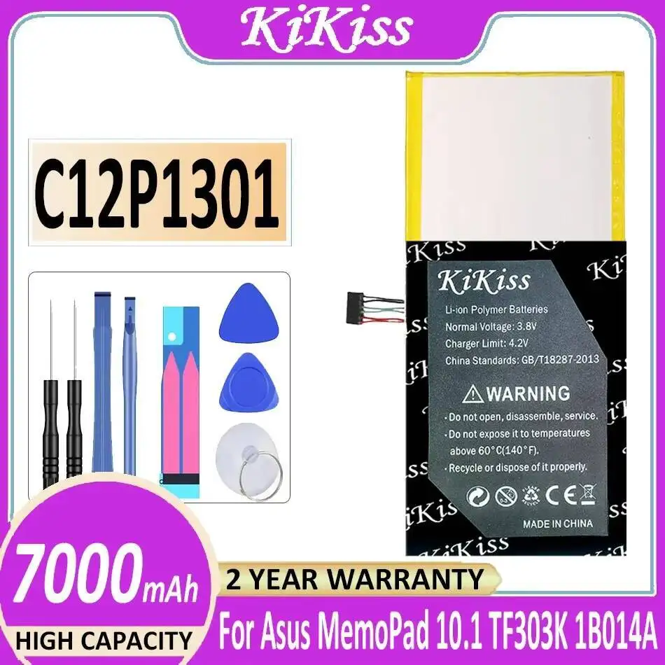 

High Performance For Asus Memo Pad K00A ME302C Memopad 10.1" TF303K 1B014A 7000Mah Tablet Battery C12P1301 Long Lasting