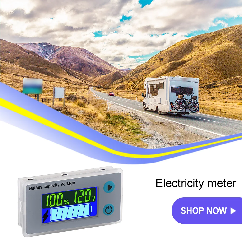 Battery Monitor High-intensity Charge Indicator Waterproof Voltage Meter