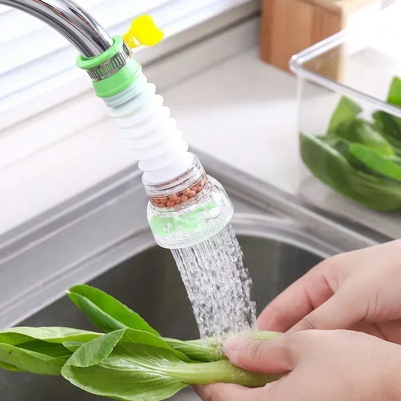 360 Degree Rotating Household Faucet Bathroom Adjustable Flexible Faucet Adapter Extender Device Water Saving Sprayer Filter image 3