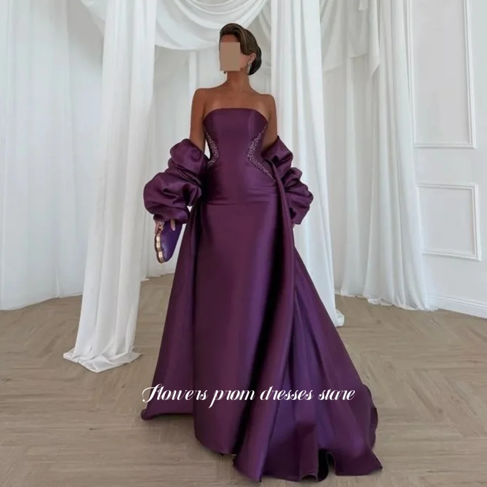 فستان حفلة موسيقية فاخر على شكل زهور على شكل حرف A فستان حفلات بأكمام كيب فستان سهرة مناسبة رسمية للنساء العربيات حسب الطلب