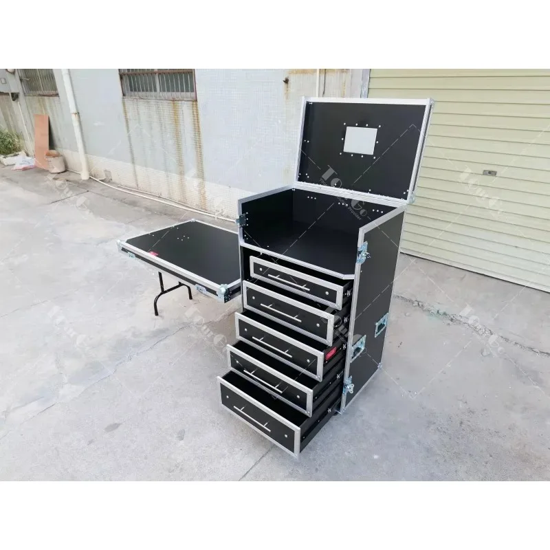 Office Transport Desk Drawer Case 24 X 30 Mobile Production Workstation Flight case Printer Production Drawer Flight Cabinet