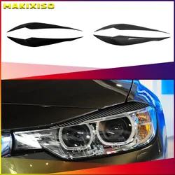 Auto Headlight Lamp Eyebrows Cover Trim Stickers For BMW 3 Series F30 F31 318i 320i 2012-2018 Car Eyelids Lids New ABS Carbon