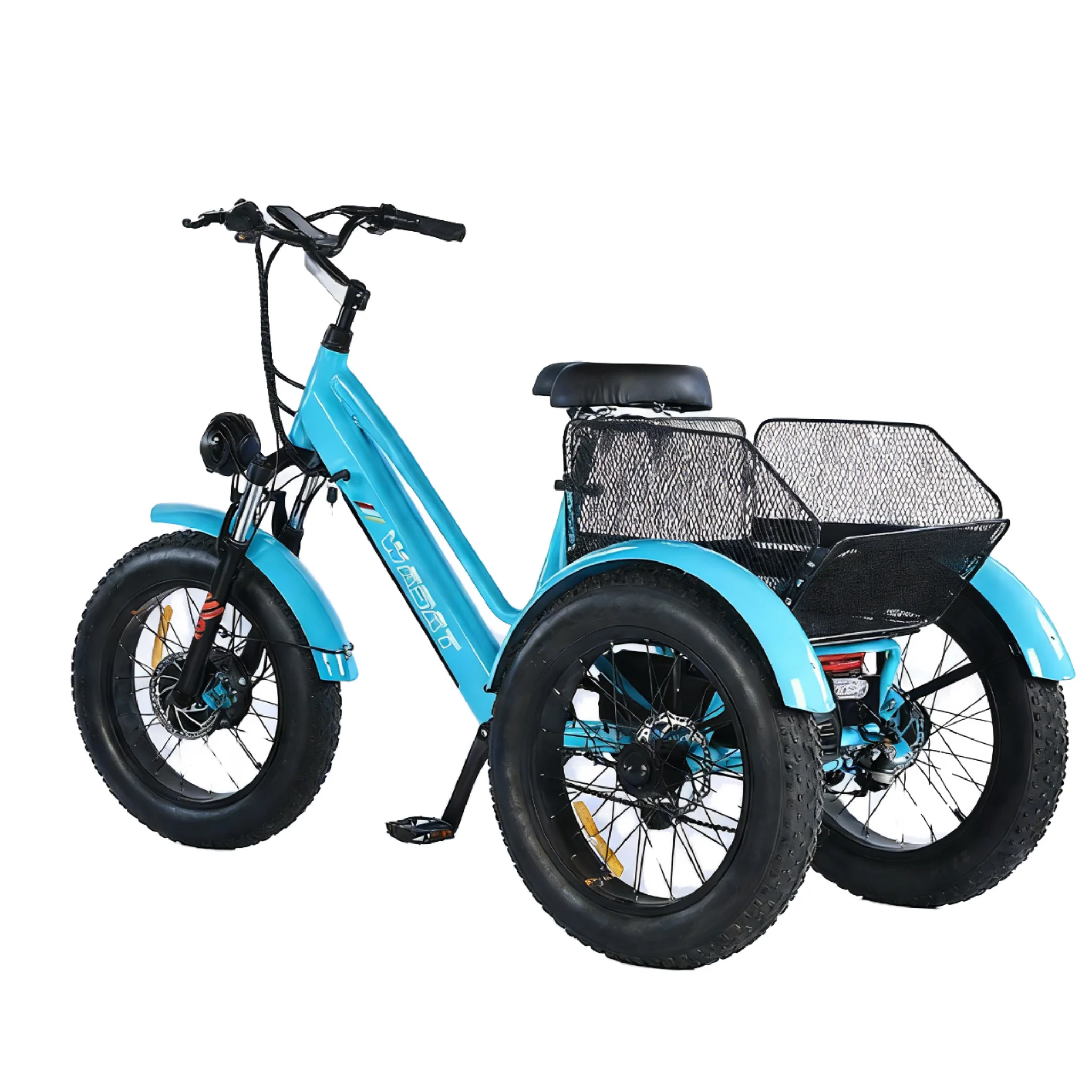 

*Electric Tricycle 3 Wheels Rear Hub Motor Steel Frame Brushless Motor Lithium Battery