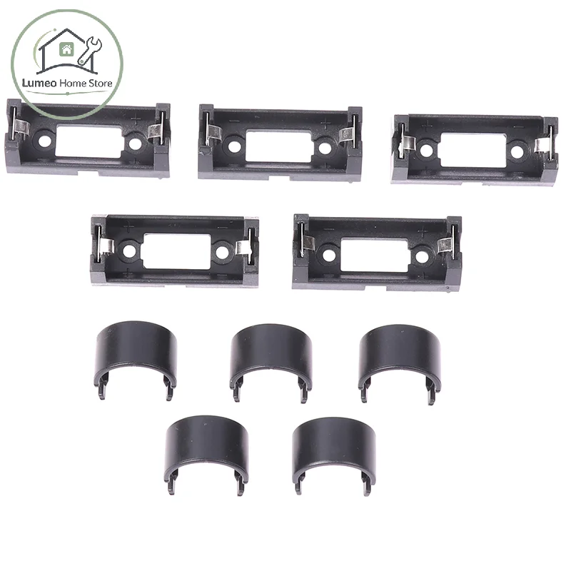 5Pcs Plug-in CR123A Battery Holder 16340 LIR123A Battery Box with Cover for PCB DIY Projects