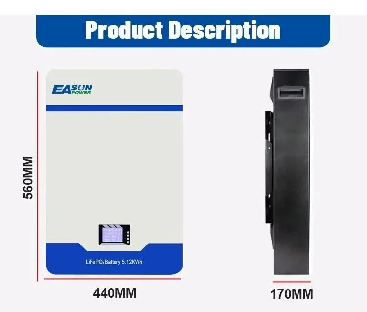 10 kW 200 Amp Solar LiFePO4 Battery 51.2 V Storage Battery Parallel BMS 6000+Cycles-