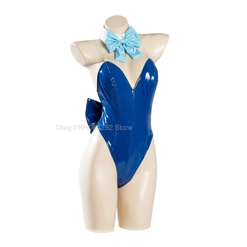 Blue Archive Cosplay Asuma Toki Costume Wig Bunny Girls Jumpsuit Cute Rabbit Ears Halloween Party Bodysuit with Bowknot Tail