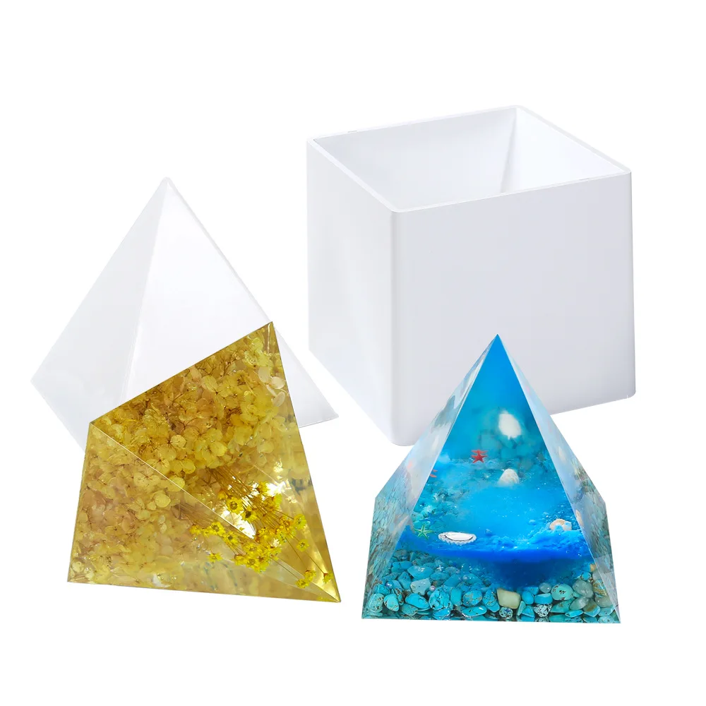 15CM Super Large Pyramid Silicone Resin Mold Craft Jewelry Crystal Making Tools Triangular Pyramid Mold Crystal UV Epoxy