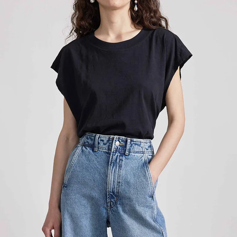 綿 100% の Tシャツ女性のための 2025 夏半袖 Tシャツストリートトップス原宿服女性 Camisetas