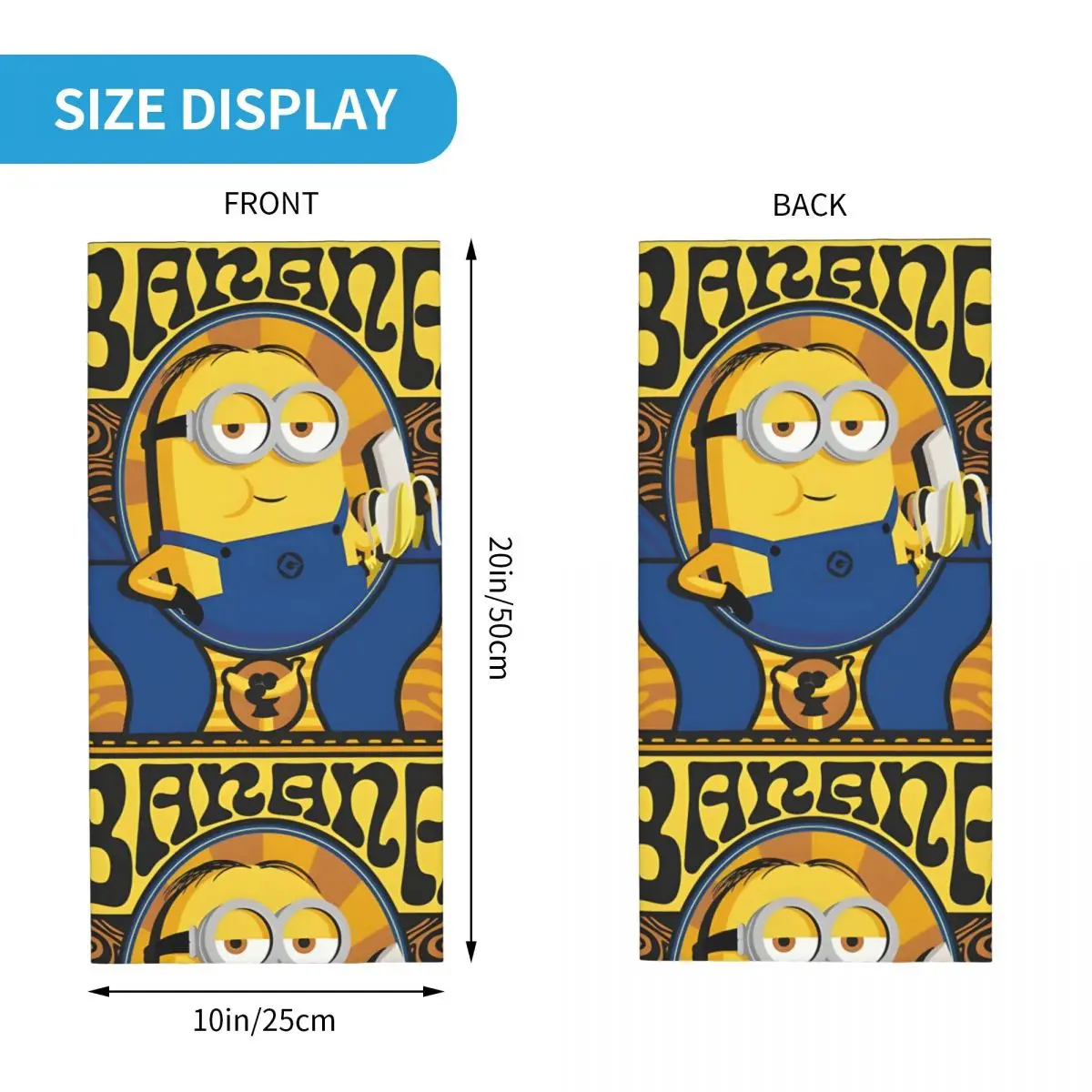 Minions Despicable Me Minions Bandana Neck Cover Motocross Face Scarf Running Unisex Adult Winter