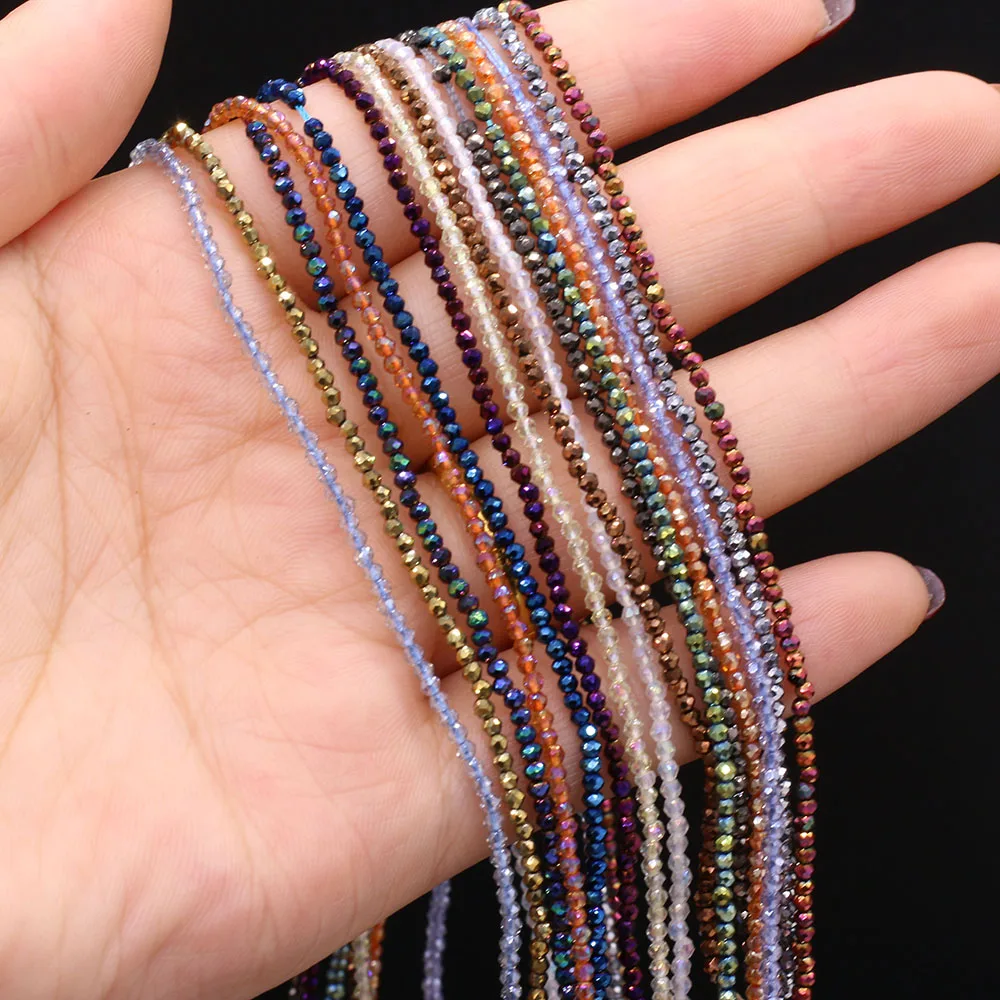 Naturalny Spinel poszycie kamień okrągły przekrój polichrom luźny koralik 2mm do tworzenia biżuterii DIY bransoletka naszyjnik długość 38cm