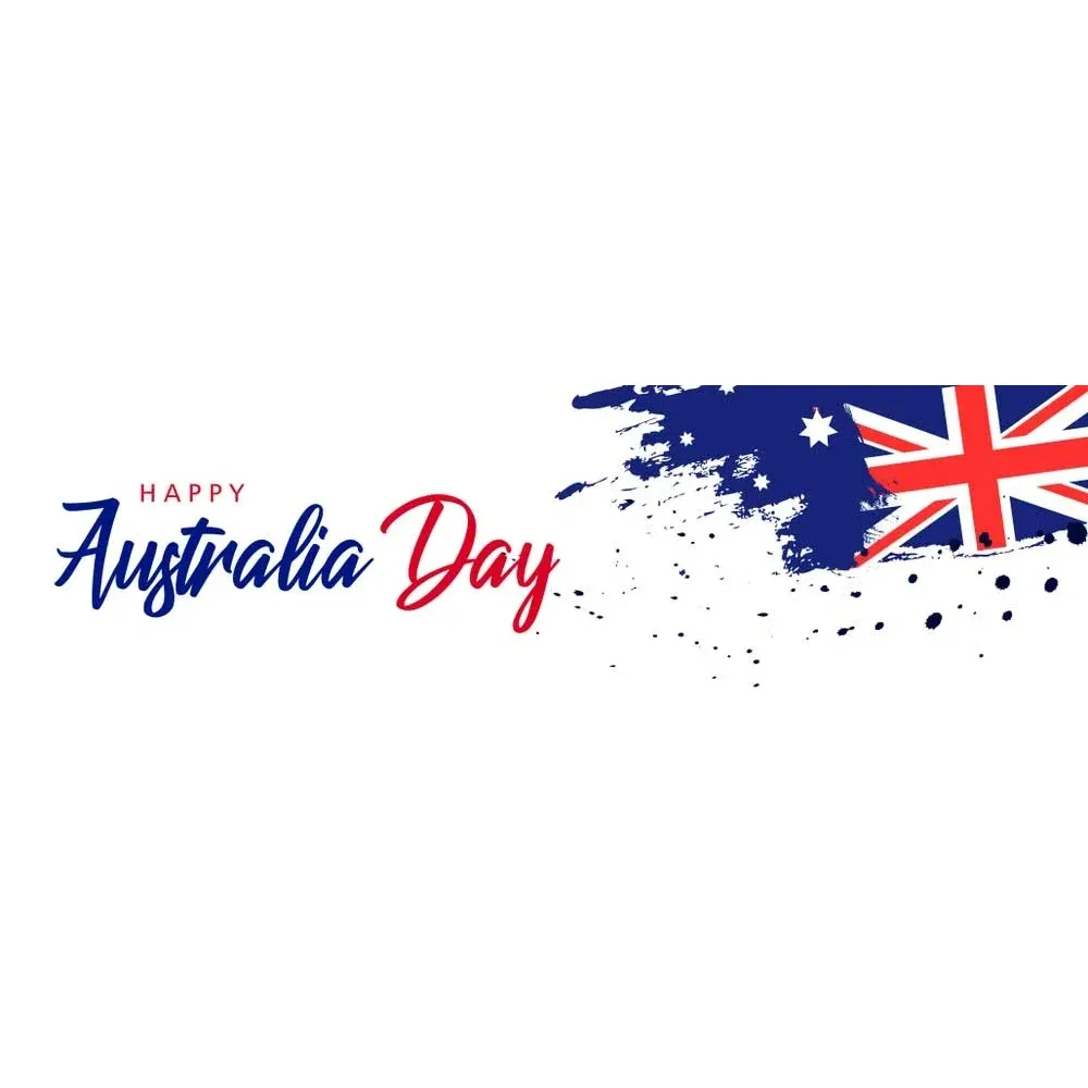 custom Australia day flag 70x250cm 100D polyester banner with 4 grommets