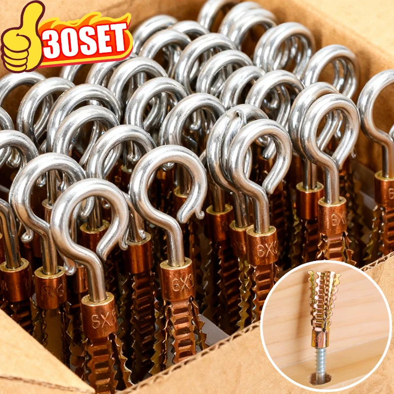 

Metal Serrated Expansion Tube Hook And Loop Eye Self Tapping Screws Wall Anchors Bolt Kit Drilling Plugs Fixing Fasteners
