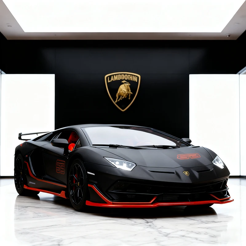 

1:24 Lamborghini SVJ63 Aventador Alloy Model Car Toy Diecasts Metal Casting Sound and Light Car Toy For Children Vehicle