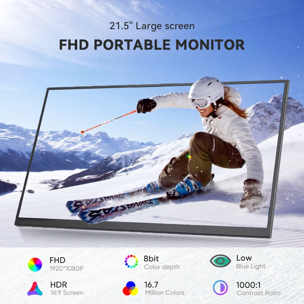 Custom Design 21.5 Inch 1080p Hd Screen Smart Display Portable 75hz Gaming Laptop Portable