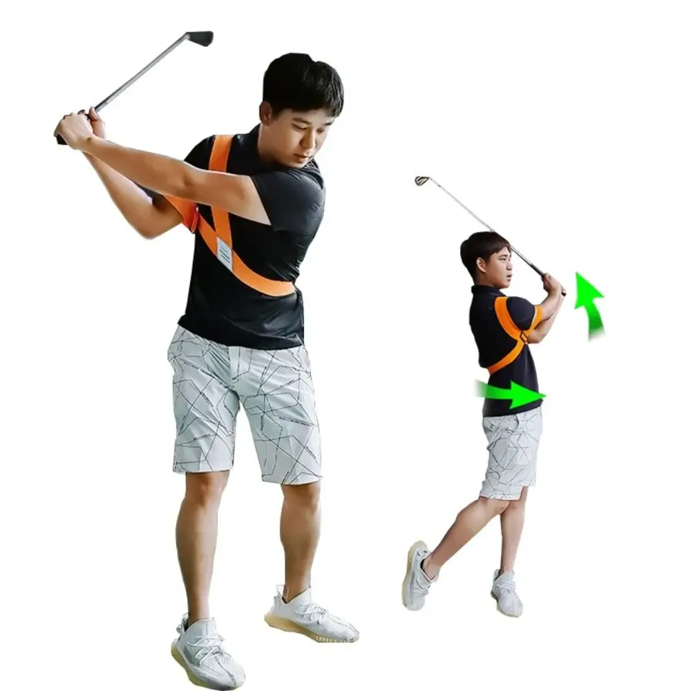 Terylene Golf Swing Training Aid Arm Band Golf Equipment Golf Posture Practice Correction Navy Blue Orange Golf Swing Strap Belt